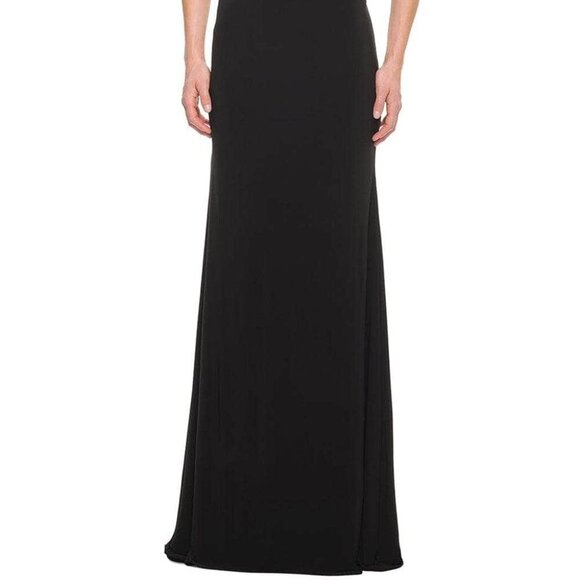 NWT La Femme 29997SC Jersey Mother of the Bride Dress Black Size 14 - Picture 2 of 8